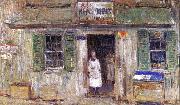 Childe Hassam News Depot at Cos Cob USA oil painting reproduction
